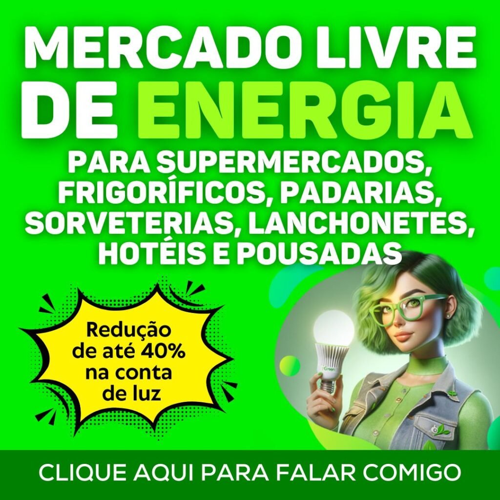 Migramos empresas de média e alta tensão para o 𝗺𝗲𝗿𝗰𝗮𝗱𝗼 𝗹𝗶𝘃𝗿𝗲 𝗱𝗲 𝗲𝗻𝗲𝗿𝗴𝗶𝗮. Ganhe descontos de até 30% na conta de luz sem investir. Em alguns casos, a COMERC cobre até 20 mil para adequar o SMF. Entre em contato para saber se a sua empresa é elegível. Monique Gomes, licenciada iGreen Energy (88) 999501322
