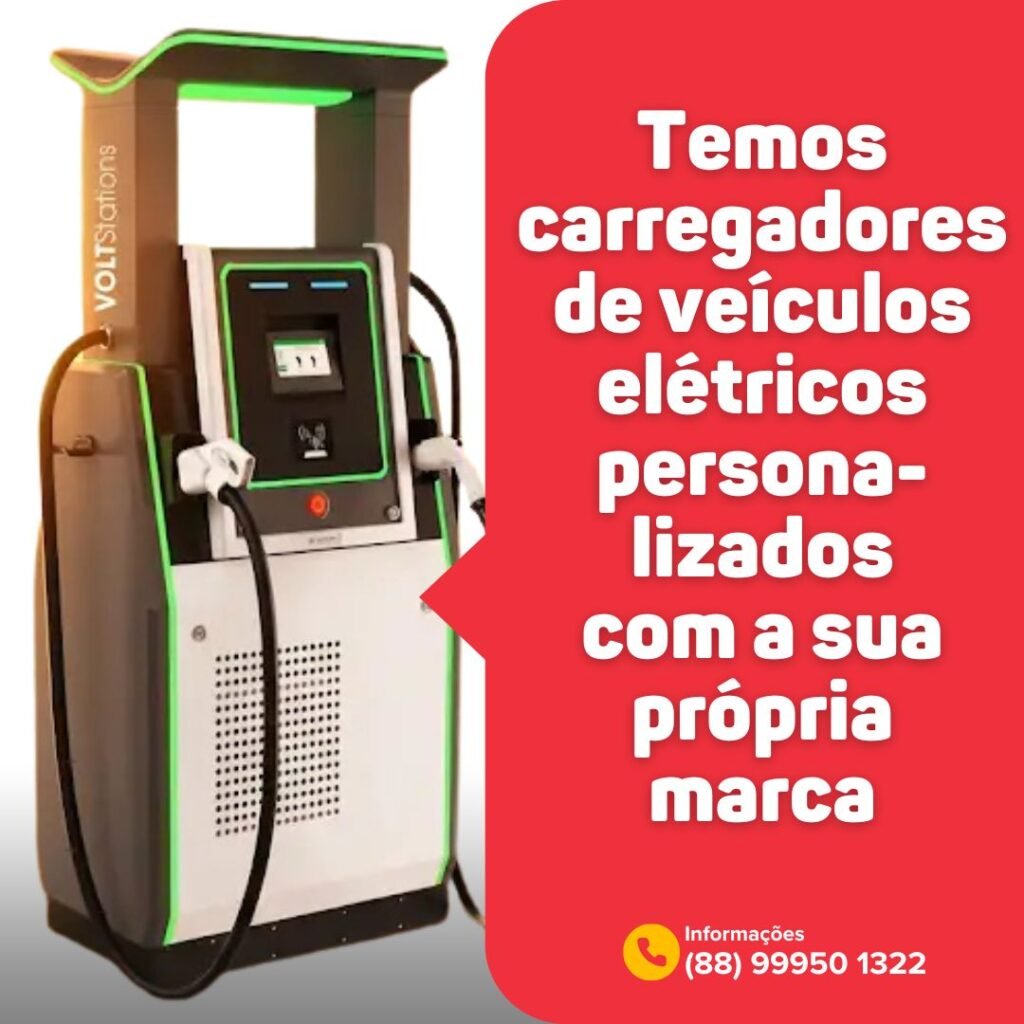 Carregador para veículos elétricos personalizado com a sua marca